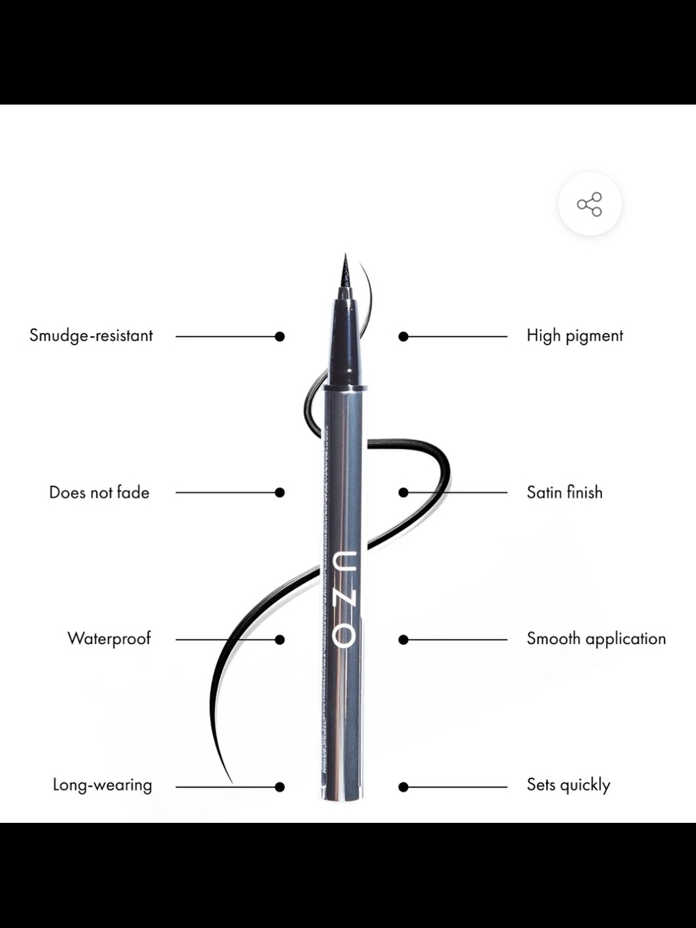 UZO Blaque Liquid Eyeliner Pen -NEW